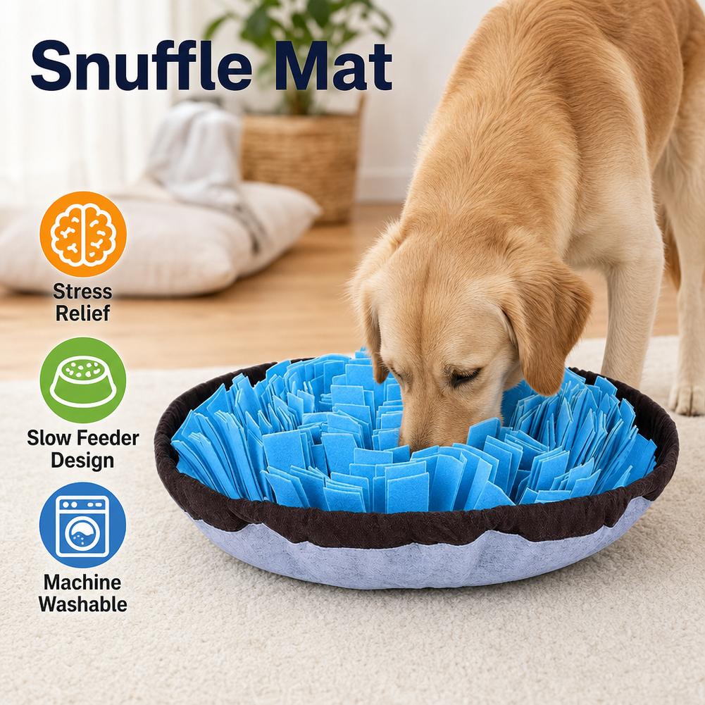 Dog Puzzle Feeder Toy - Hondensnorfmat, interactief voedingspuzzelspeelgoed, machinewasbaar, neuswerktraining, slow
