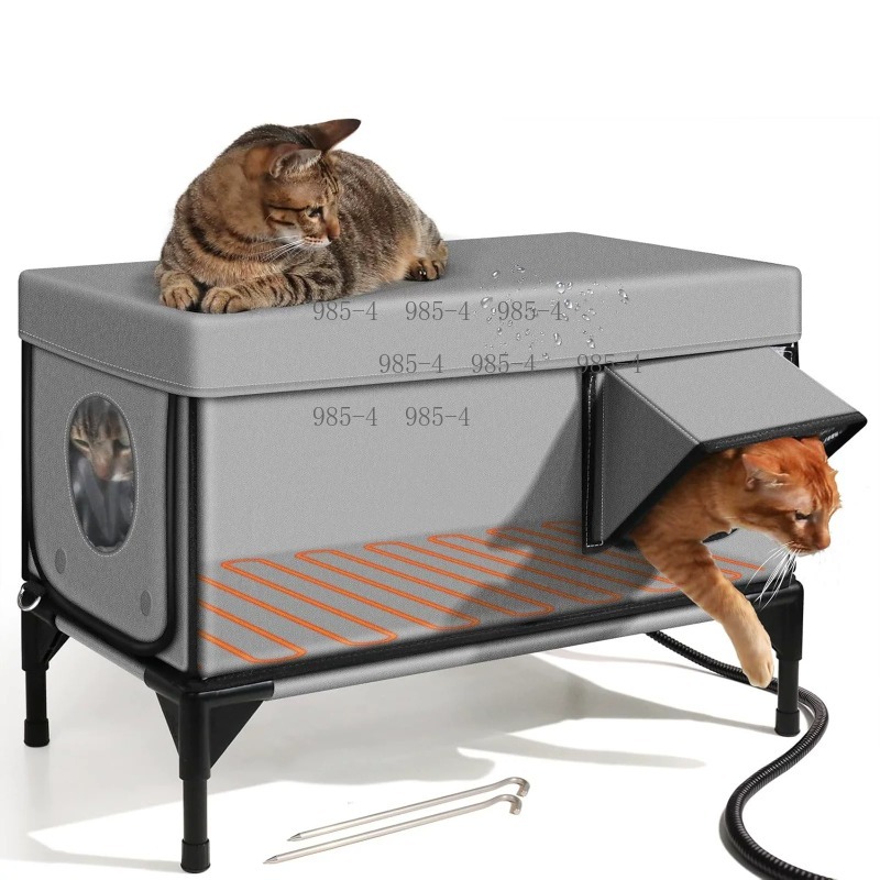 Pet Beds - Elektrisch verwarmde buitenhuis voor huisdieren, winddicht,