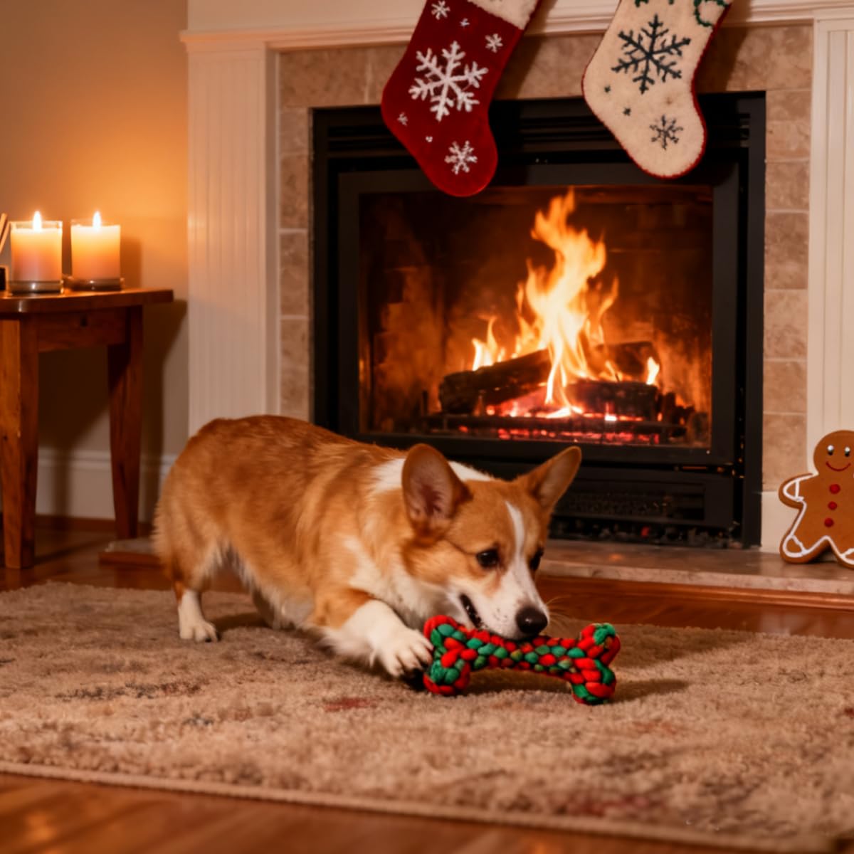 Kerst katoenen touw kauwspeelt - Teeth Cleaning Dog Chew Bone recensie en prijs